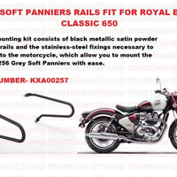 Black Soft Pannier Rails fit for Royal Enfield Classic 650