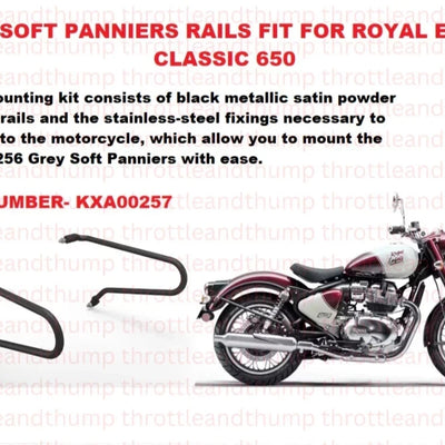 Black Soft Pannier Rails fit for Royal Enfield Classic 650