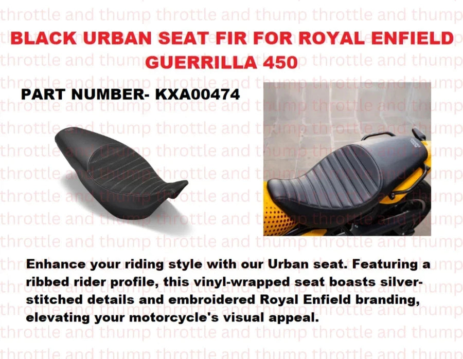 Black Urban Seat fit for Royal Enfield Guerrilla 450
