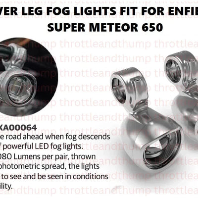 Silver Led Fog Lights fit for Royal Enfield Super Meteor 650