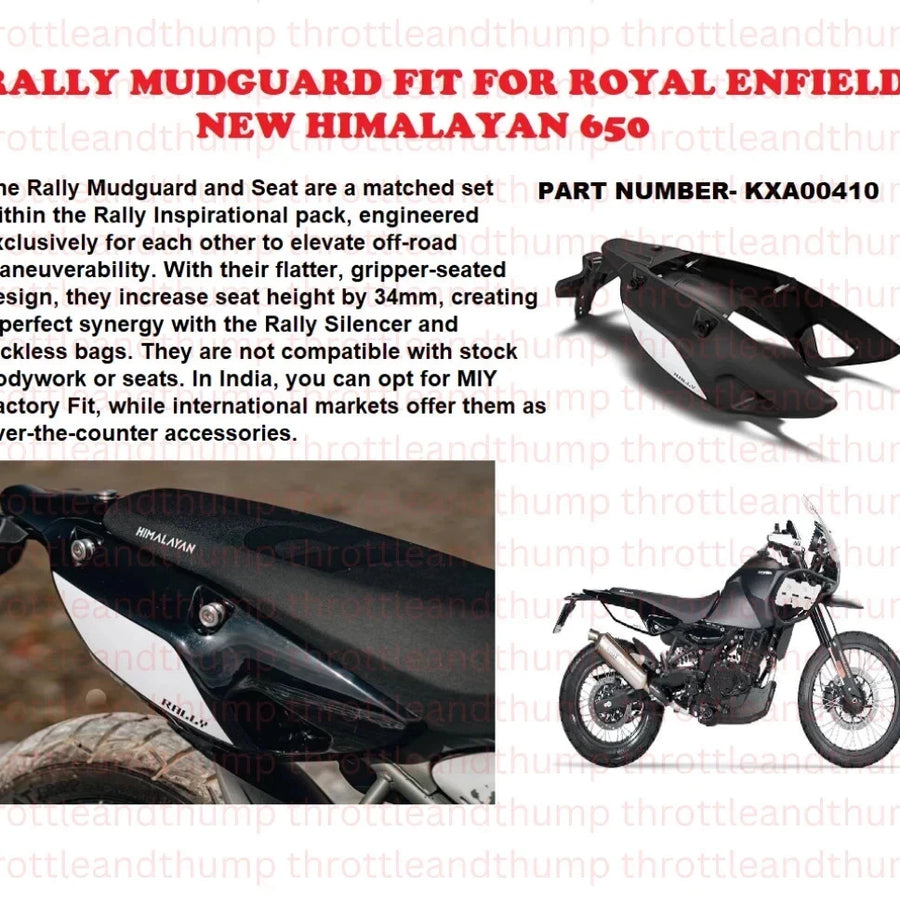Rally Mudguard fit for Royal Enfield Himalayan 450