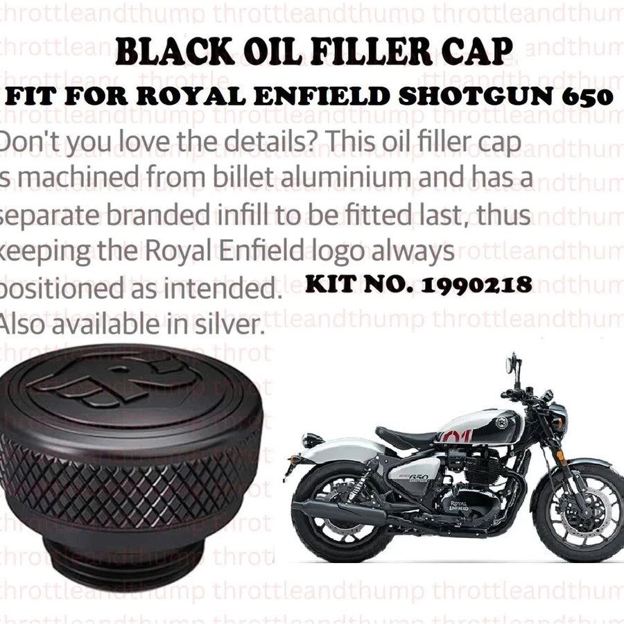 Black Oil Filler Cap fit for Royal Enfield Shotgun 650