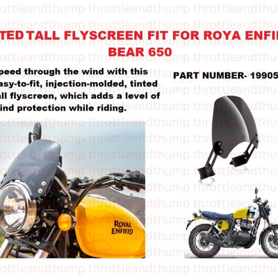 Tinted Tall Flyscreen fit for Royal Enfield Bear 650