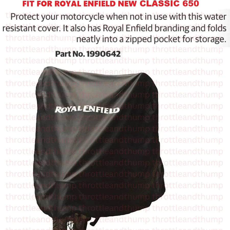 Black Water Resistant Bike Cover fit for Royal Enfield Classic 650