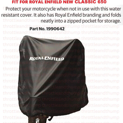 Black Water Resistant Bike Cover fit for Royal Enfield Classic 650