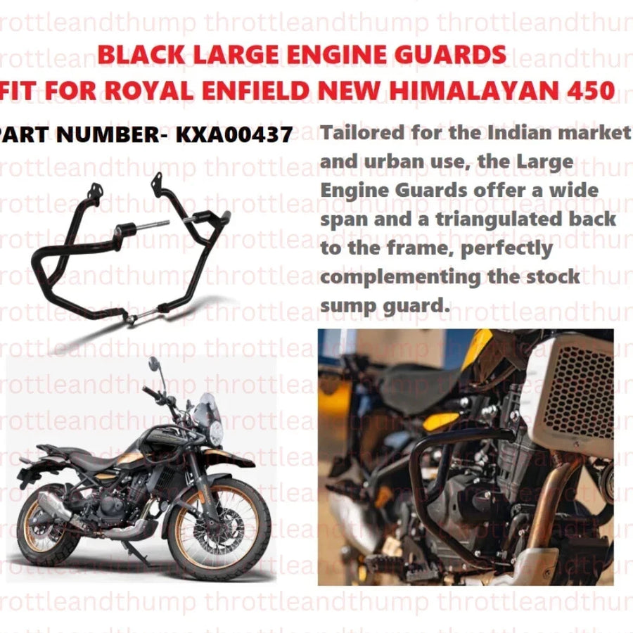 Black Large Engine Guards fit for Royal Enfield Himalayan 450