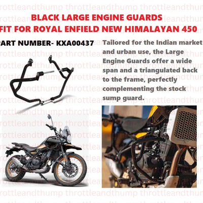 Black Large Engine Guards fit for Royal Enfield Himalayan 450