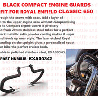 Black Compact Engine Guards fit for Royal Enfield Classic 650