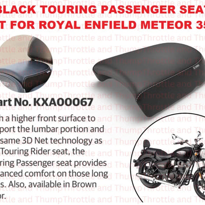 Black Touring Passenger Seat fit for Royal Enfield Meteor 350
