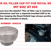 Silver Oil Filler Cap fit for Royal Enfield Continental GT 650