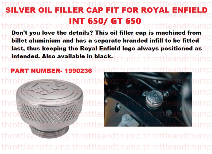 Silver Oil Filler Cap fit for Royal Enfield Continental GT 650