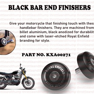 Black Bar End Finishers fit for Royal Enfield Bear 650
