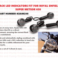 Black LED Indicators fit for Royal Enfield Super Meteor 650