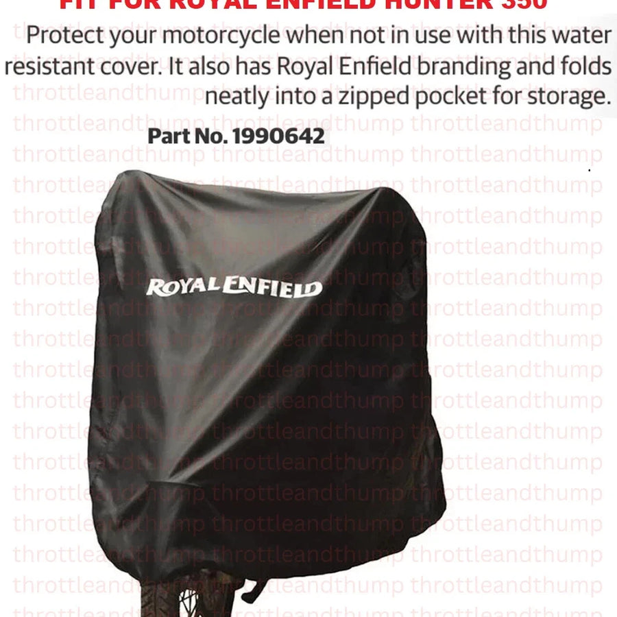 Black Water Resistant Bike Cover fit for Royal Enfield Hunter 350