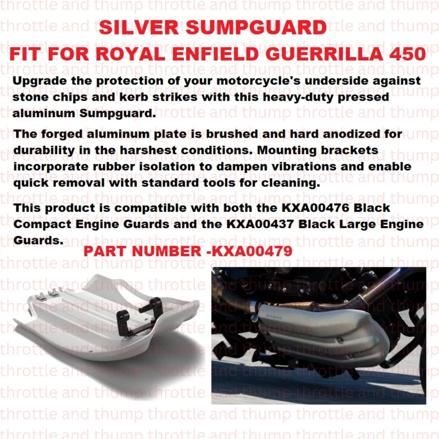 Silver Sumpguard fit for Royal Enfield Guerrilla 450