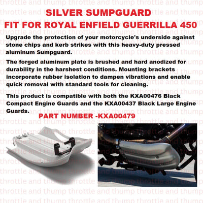 Silver Sumpguard fit for Royal Enfield Guerrilla 450