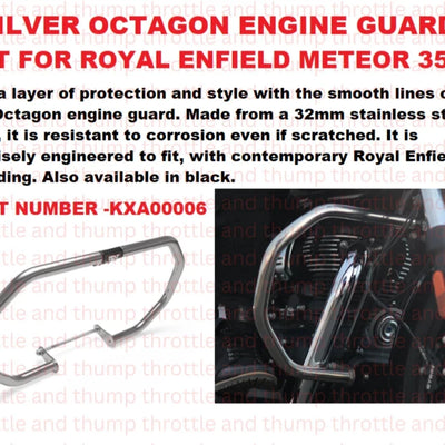 Silver Octagon Engine Guard fit for Royal Enfield Meteor 350