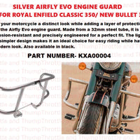 Silver Airfly Evo Engine Guard fit for Royal Enfield Classic 350