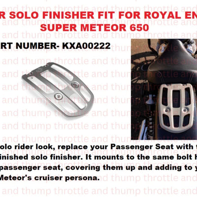 Silver Solo Finisher fit for Royal Enfield Super Meteor 650