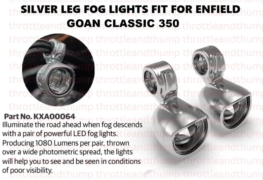 Silver Led Fog Lights fit for Royal Enfield Goan Classic 350
