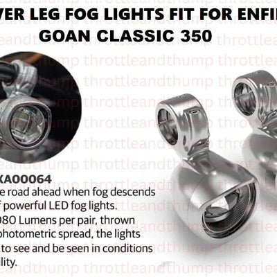 Silver Led Fog Lights fit for Royal Enfield Goan Classic 350
