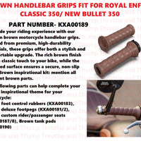 Brown Handlebar Grips fit for Royal Enfield Classic 350