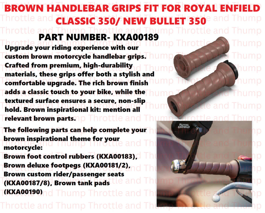 Brown Handlebar Grips fit for Royal Enfield Classic 350
