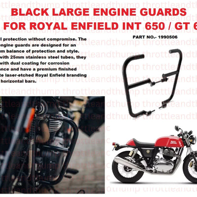 Black Large Engine Guards fit for Royal Enfield Interceptor 650