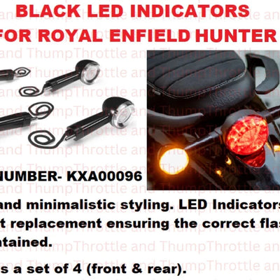 Black LED Indicators fit for Royal Enfield Hunter 350