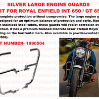 Silver Large Engine Guards fit for Royal Enfield Interceptor 650