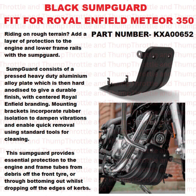 Black Sumpguard fit for Royal Enfield Meteor 350