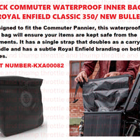 Black Commuter Waterproof Inner Bag fit for Royal Enfield Bullet 350