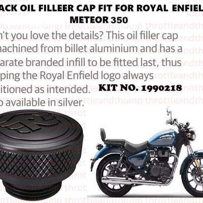Black Oil Filler Cap fit for Royal Enfield Meteor 350