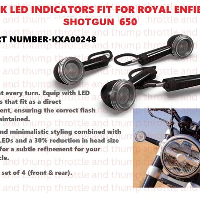 Black LED Indicators fit for Royal Enfield Shotgun 650