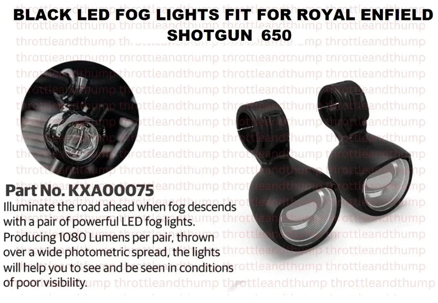 Black Led Fog Lights fit for Royal Enfield Shotgun 650