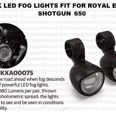 Black Led Fog Lights fit for Royal Enfield Shotgun 650