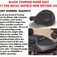 Black Touring Rider Seat fit for Royal Enfield Meteor 350
