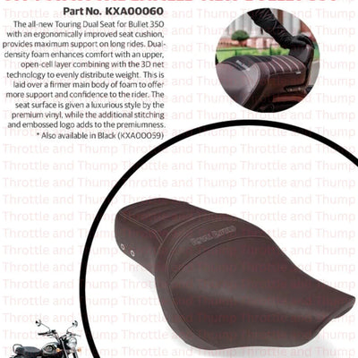 Brown Touring Dual Seat fit for Royal Enfield Bullet 350