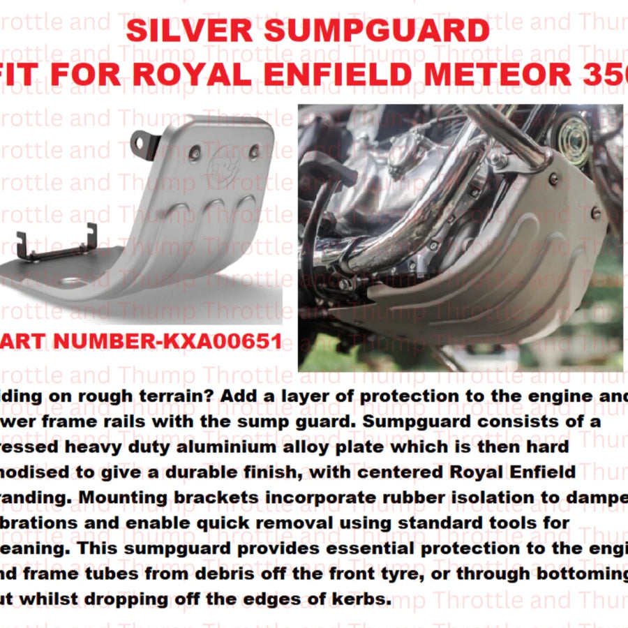 Silver Sumpguard fit for Royal Enfield Meteor 350
