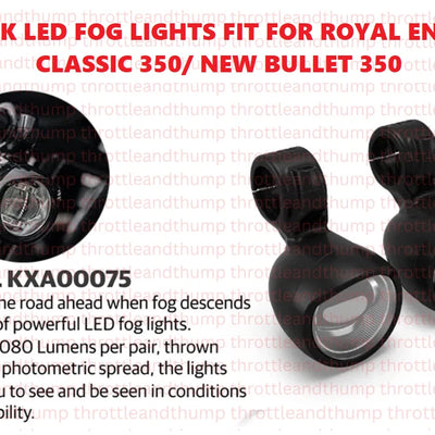 Black Led Fog Lights fit for Royal Enfield Classic 350