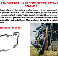 Silver Compact Engine Guards fit for Royal Enfield Bear 650