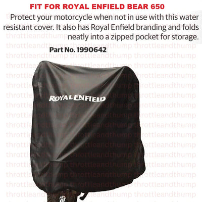 Black Water Resistant Bike Cover fit for Royal Enfield Bear 650