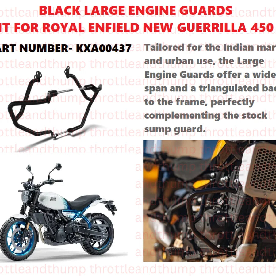 Black Large Engine Guards fit for Royal Enfield Guerrilla 450
