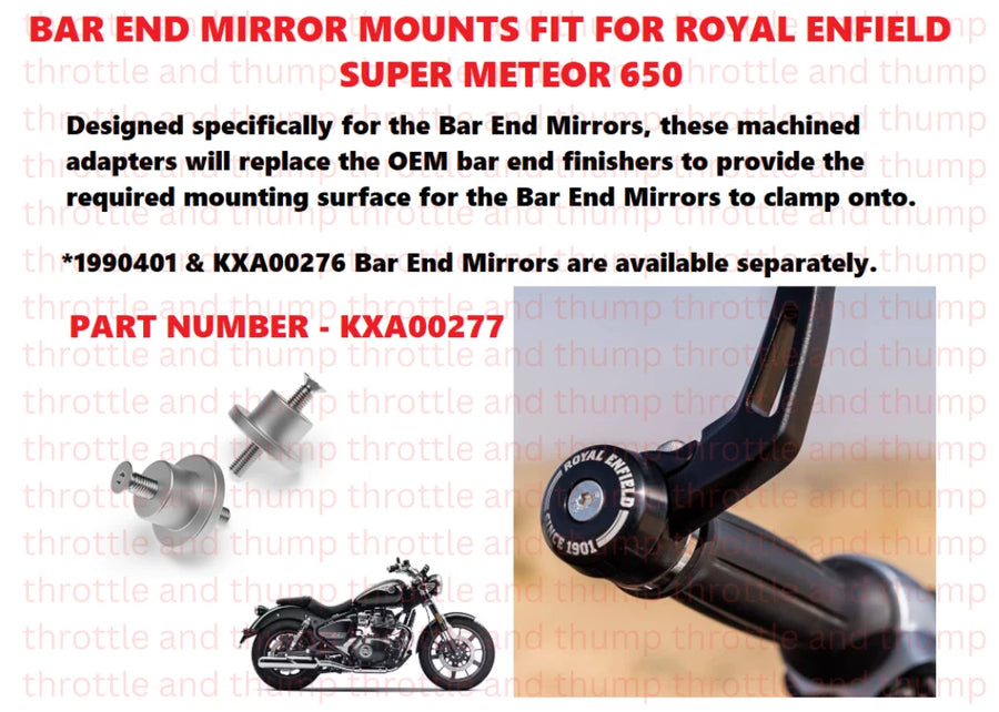 Bar End Mirror Mounts fit for Royal Enfield Super Meteor 650