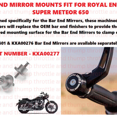 Bar End Mirror Mounts fit for Royal Enfield Super Meteor 650