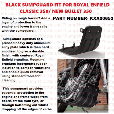 Black Sumpguard fit for Royal Enfield Classic 350