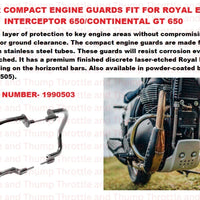 Silver Compact Engine Guards fit for Royal Enfield Continental GT 650