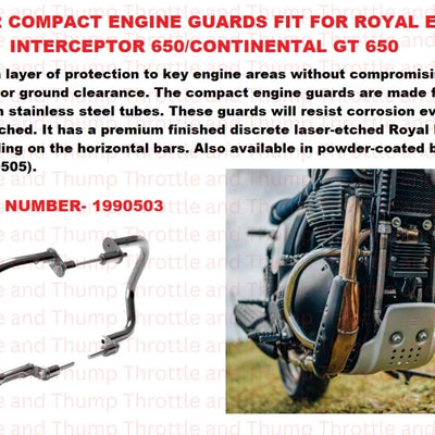 Silver Compact Engine Guards fit for Royal Enfield Continental GT 650