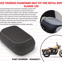 Black Touring Passenger Seat fit for Royal Enfield Classic 350