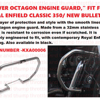 Silver Octagon Engine Guard fit for Royal Enfield Classic 350